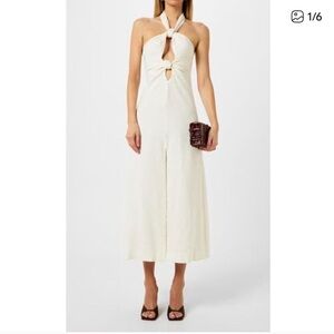 NWT Cult Gaia Cream Susana Halter Midi Dress